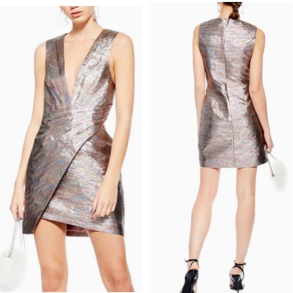 Topshop Moto Wrapped Mini Dress